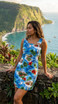 Red Hibiscus Island Women's A-Line Hawaiian Short Tank Dress