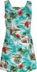 Red Hibiscus Island Women's A-Line Hawaiian Short Tank Dress