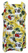 Red Hibiscus Island Women's A-Line Hawaiian Short Tank Dress (Petite Size)