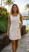 Classic Hibiscus Women's A-Line Hawaiian Short Tank Dress