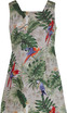 Parrots Monstera Women's A-Line Hawaiian Short Tank Dress (Petite Size)