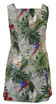 Parrots Monstera Women's A-Line Hawaiian Short Tank Dress (Petite Size)