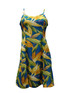 Watercolor Bird of Paradise Women's Princess Seam Flared Hawaiian Dress