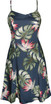 Monstera Paradise Women's Princess Seam Flared Hawaiian Dress (Petite Size)