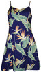 Bird of Paradise #5 Women's Princess Seam Flared Hawaiian Dress (Petite Size)