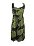 Embolden Leaf Women's Empire Tie Front Hawaiian Dress (Regular Fit)