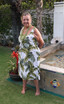 Hibiscus Garden Women's Empire Tie Front Hawaiian Dress (Regular Fit)
