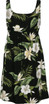 White Orchid Hibiscus Women's Empire Tie Front Hawaiian Dress (Regular Fit)