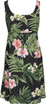 Pale Hibiscus Orchid Women's Empire Tie Front Hawaiian Dress (Generous Fit)