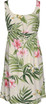 Pale Hibiscus Orchid Women's Empire Tie Front Hawaiian Dress (Generous Fit)