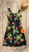 Bird of Paradise Display Women's Empire Tie Front Hawaiian Dress (Generous Fit)
