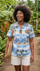 Polynesian Island Women's Hawaiian Camp Shirt