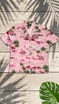 Pink Flamingo HIbiscus Women's Hawaiian Camp Shirt