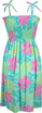 Pastel Floral Women's Hawaiian Smocked Dress