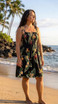 Bird of Paradise Display Women's Hawaiian Smocked Dress
