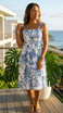 Delicate Tropical Women's Hawaiian Smocked Dress
