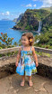Paradise Island Surf Girl's Hawaiian Smocked Dress