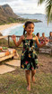 Bird of Paradise Display  Young Girl's Hawaiian Smocked Dress