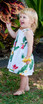Bird of Paradise Display  Young Girl's Hawaiian Smocked Dress