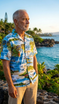 Hawaiian Island Airplane Men's Hawaiian Shirt