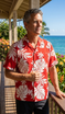 Tiare Monstera Leaf Men's Hawaiian Shirt