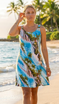 Paradise Island Surf Women's Bias Cut Slimming Hawaiian Dress