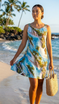 Paradise Island Surf Women's Bias Cut Slimming Hawaiian Dress
