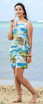 Paradise Island Surf Women's Mock Wrap Hawaiian Sarong Dress
