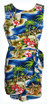 Hibiscus Hawaiian Islands Women's Mock Wrap Hawaiian Sarong Dress