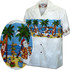 Snowmen Christmas Beach Party Men's Hawaiian Shirt