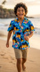 Brilliant Hawaiian Sunset Boy's Hawaiian Shirt