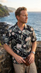 Paradise Found Men's Melia Plumeria Hawaiian Shirt