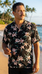Paradise Found Men's Star Orchid Tom Selleck Magnum PI Hawaiian Shirt