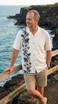 Paradise Found Men's Hibiscus Panel Hawaiian Shirt