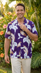 Paradise Found Men's Tom Selleck Magnum PI Calla Lily Hawaiian Shirt