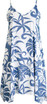 Delicate Tropical Hawaiian Scarf Hem Rayon Dress