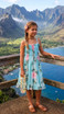 Paradise Lei Panel Girls Hawaiian Smocked Dress