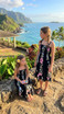 Paradise Lei Panel Girls Hawaiian Smocked Dress