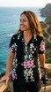 RJC Paradise Lei Panel Women's Hawaiian Camp Shirt – Rayon, Made in Hawaii