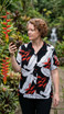 RJC Ginger Heliconia Women's Hawaiian Camp Shirt – Rayon, Made in Hawaii