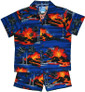 Kilauea Big Island Volcano Boy's 2 Piece Cabana Set