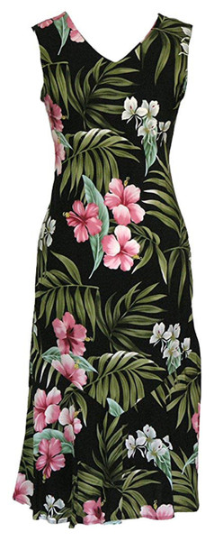 RJC Women's Pale Hibiscus Orchid Long Tank Dress - OhanaWear