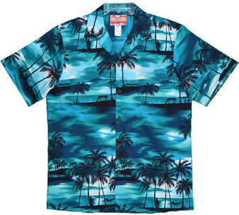 Night Time Surf Men's Hawaiian Shirt - Cotton