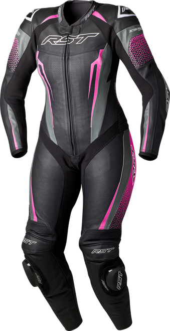 IN STOCK RST Women's tractech EVO D30 Suit Black/Pink Leather SM 556-3706110