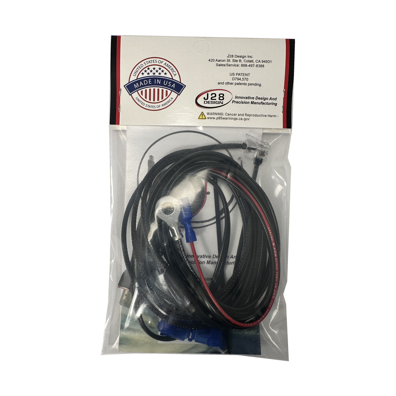 HT-1096 Radar Detector HardWire, 2A In-line Fuse, RJ-11, 8'