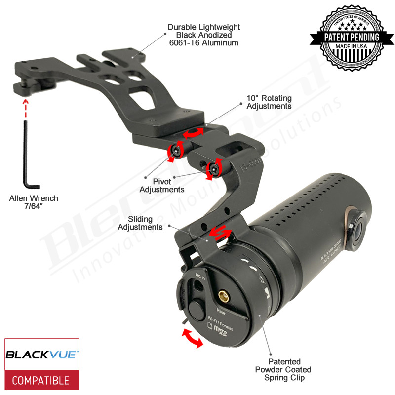BBV-2028 BlackVue Cam Mount DR900S, DR750S, DR650S, DR590
