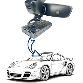 BlendMount Radar Detector Mounts for Porsche 911 Turbo, Turbo s, Turbo Cabriolet, Turbo S Cabriolet