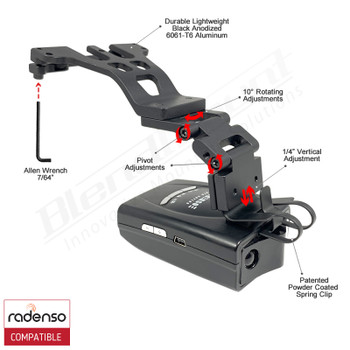 Corvette C8 Radar Detector Mount Radenso info
