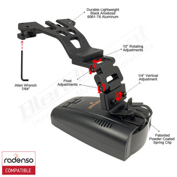 Corvette C8 Radar Detector Mount radenso brx-2028