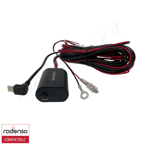 Radenso USB-C Direct Wire Kit with Mute Button,11'